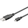 Usb cable usb2.0 typ a - micro b st/st 1,00m black [93918]