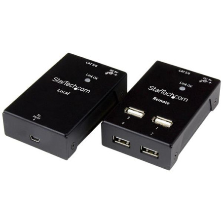 Extender startech.com usb 2.0 4 porte via cat5/cat6 [usb2004extv]