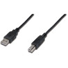 Usb cable usb2.0 typ a - typ b st/st 1,80m black [ak-300102-018-s]