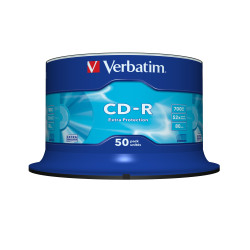 Confezione cd-r verbatim 80min 700mo 52x 50pz [43351]