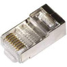 Plug link cat 6e rj45 ftp per cavo flessibile 100pz trasparente [lkpl86s]