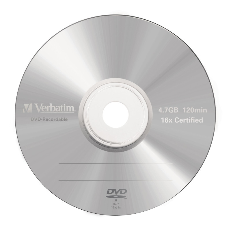 Dvd-r verbatim 4.7go 5pz argento [43519]