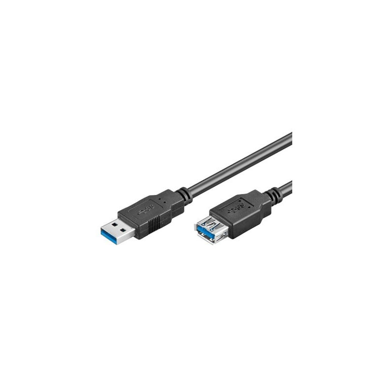 Usb cable usb3.0 typ a - typ a st/bu 3,00m black [93999]
