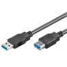 Usb cable usb3.0 typ a - typ a st/bu 3,00m black [93999]