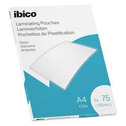 Buste per plastificazione gbc ibico 627316 a4 2x75mic 100pz lucide
