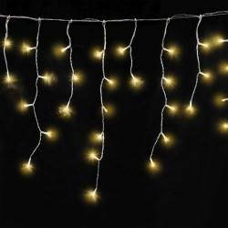 Catena luminosa goobay 400luci led a cascata bianco caldo ip44 con