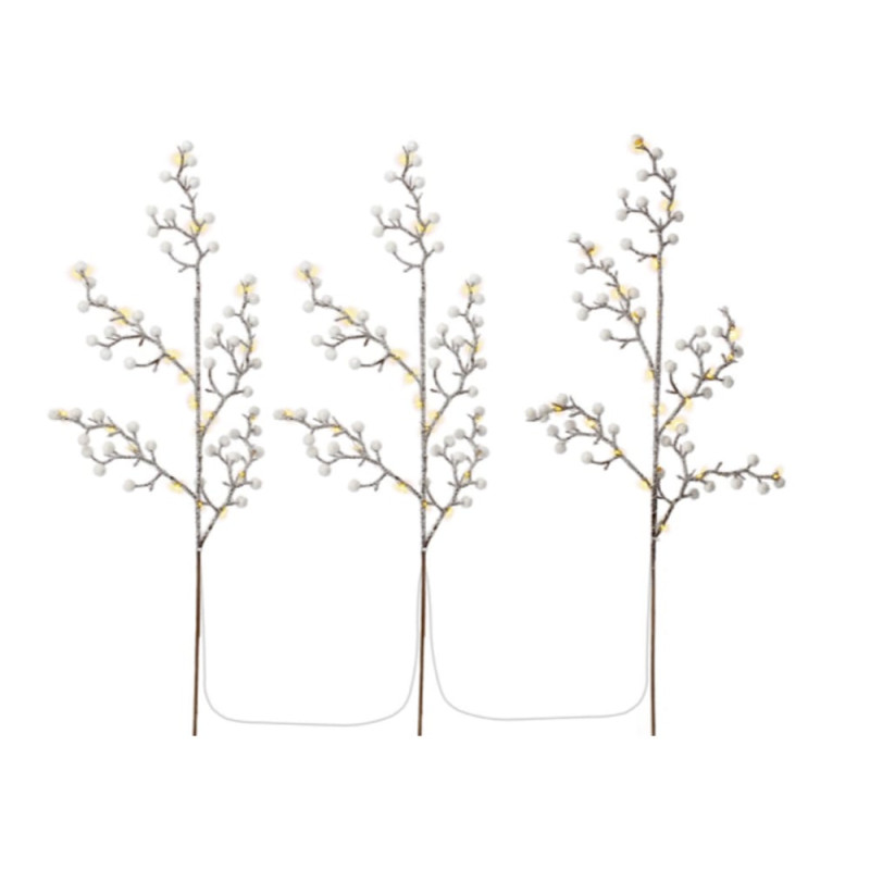Set alberi luminosi goodbay 75 led 3pz bianco