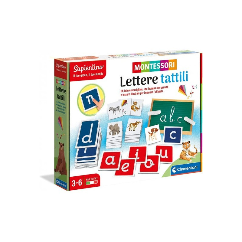 Clementoni - montessori lettere tattili [16358]