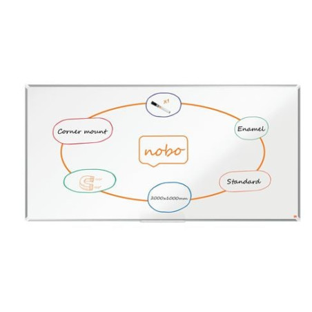 Lavagna magnetica nobo premium plus 2000x1000mm bianco [1915150]