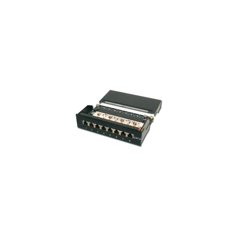 Patchpanel digitus 1he 8-port cat6 geschirmt schwarz [dn-91608sd]