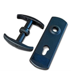 Maniglia e placca ibfm per porte basculanti nero [1437/s]