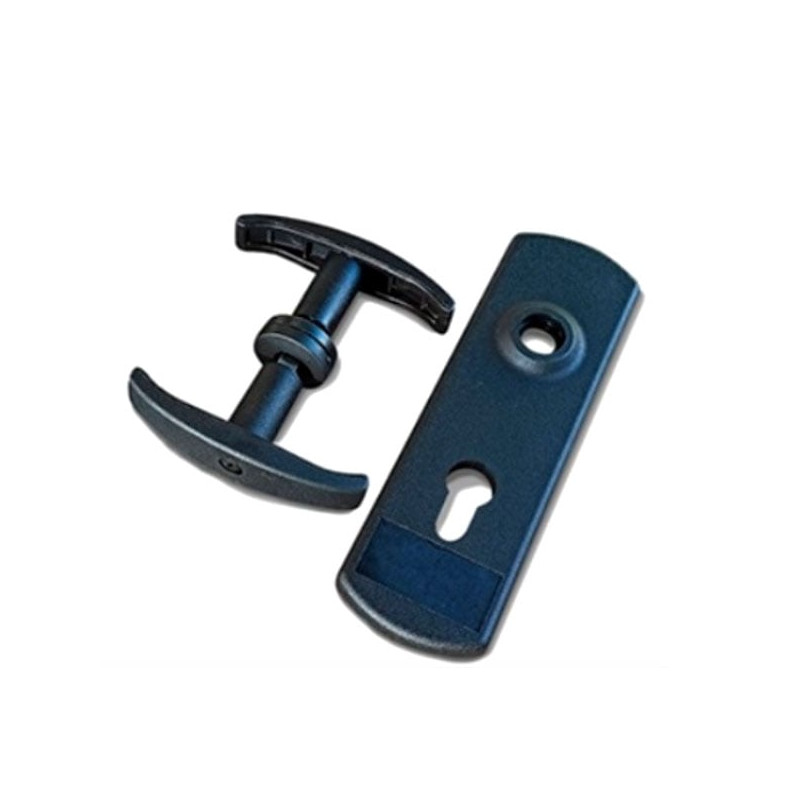 maniglia e placca ibfm per porte basculanti nero [1437/s]