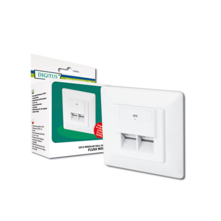 Rj45 dose digitus 2xrj45 cat6 shielded [dn-9005-n]