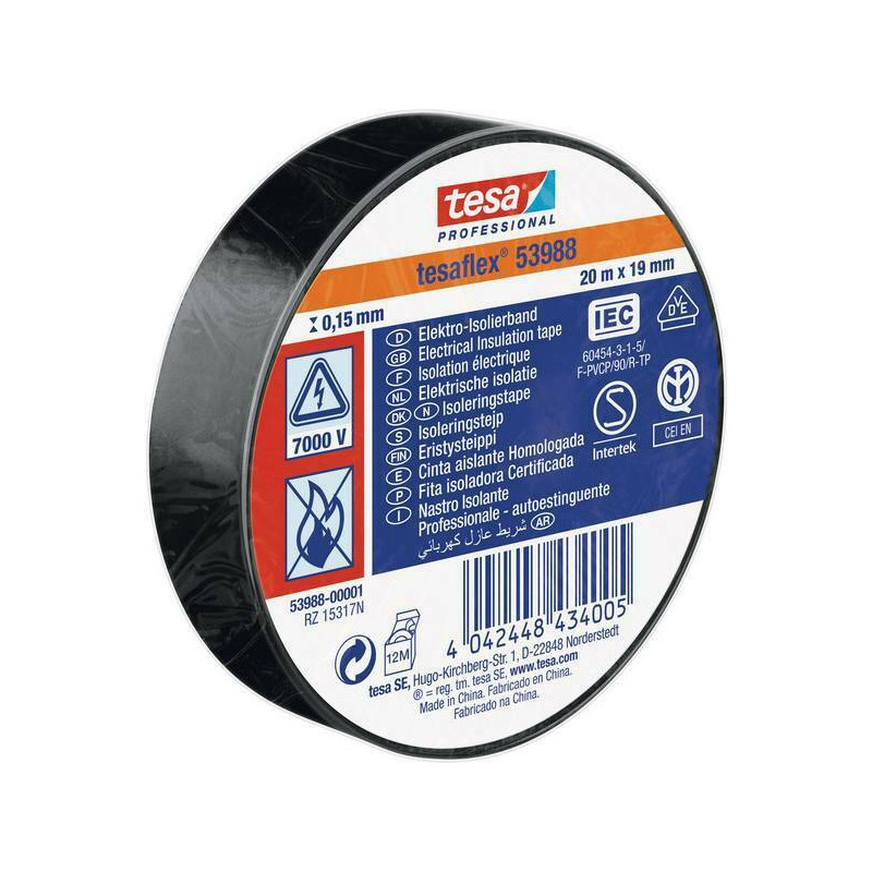 Nastro tesa cf10 53988 isolante 25x19 nero [53988-00002-00]