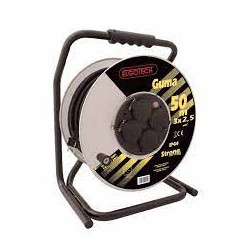 Prolunga avvolgicavo vertex 50m 3x2 5mm pb50metal nero [pb50metal]