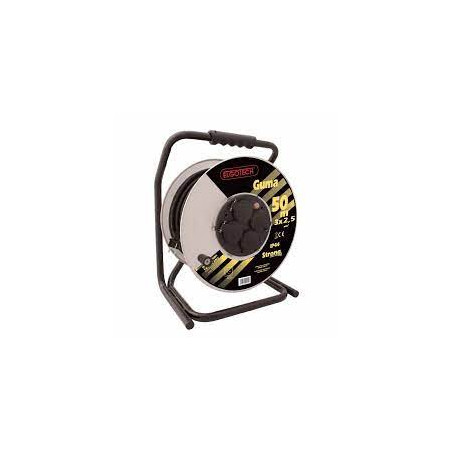 Prolunga avvolgicavo vertex 50m 3x2 5mm pb50metal nero [pb50metal]