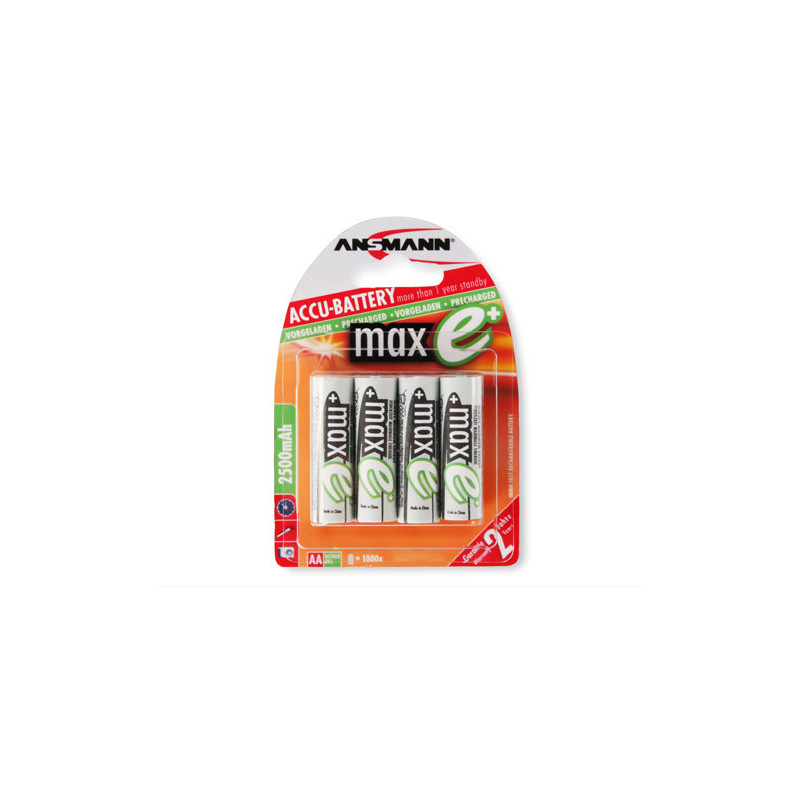 Pila ansmann 4 pz. maxe plus nimh aa stilo 2500 mah [346731]