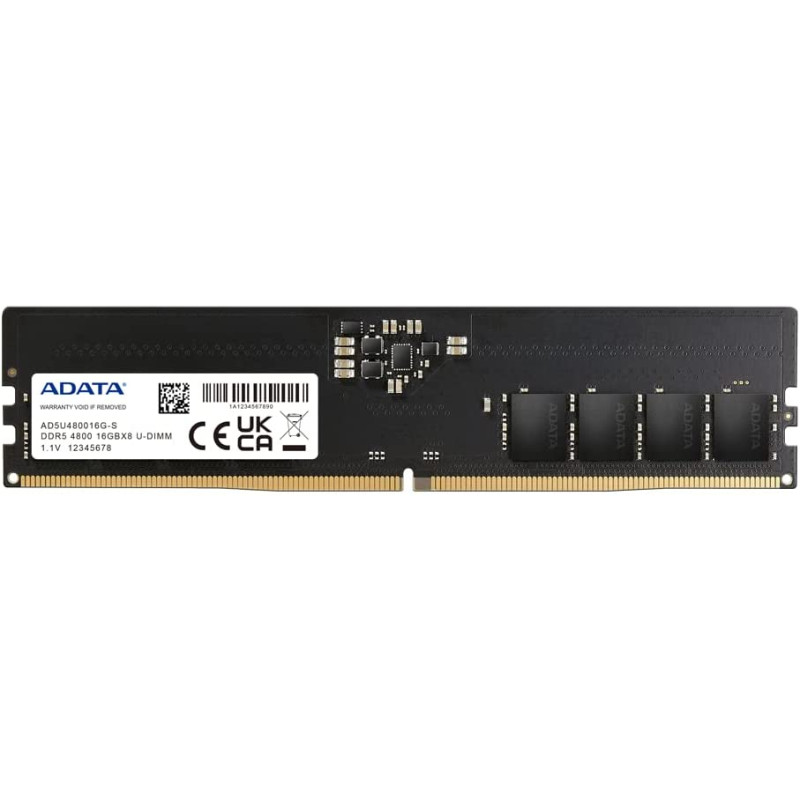 Ram dimm ddr5 16gb adata 4800mhz ecc [ad5u480016g-s]
