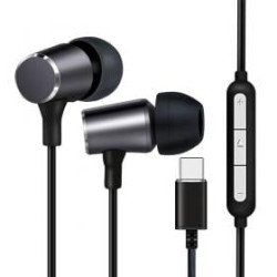 Auricolari link con microfono cablato usb-c nero [lk10n]