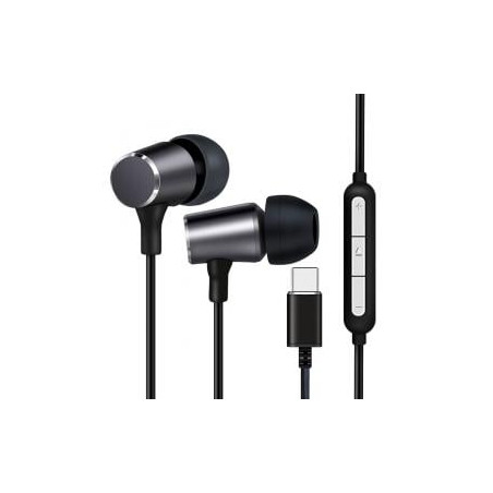Auricolari link con microfono cablato usb-c nero [lk10n]
