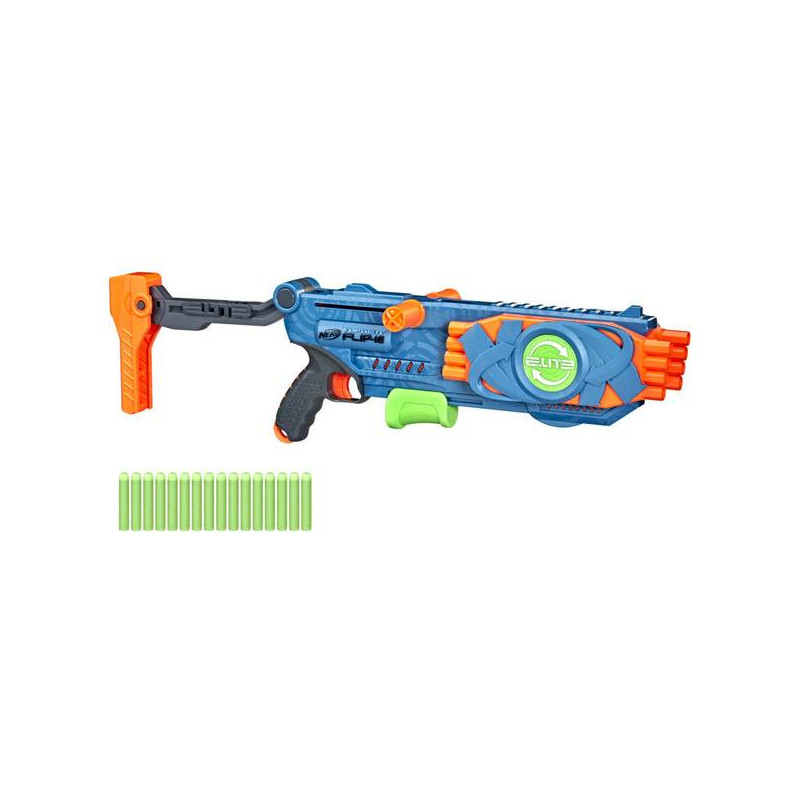 Hasbro - flipshot a pistola flip-16 nerf elite 2.0 multicolore
