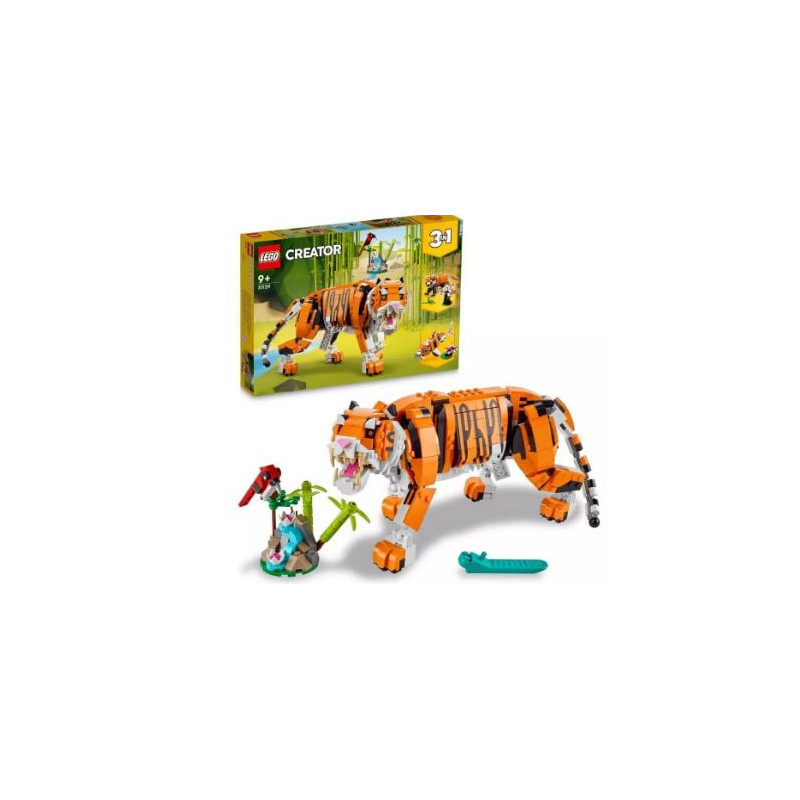 Lego creator - maesta' la tigre 3 in 1 arancione/nero [31129]