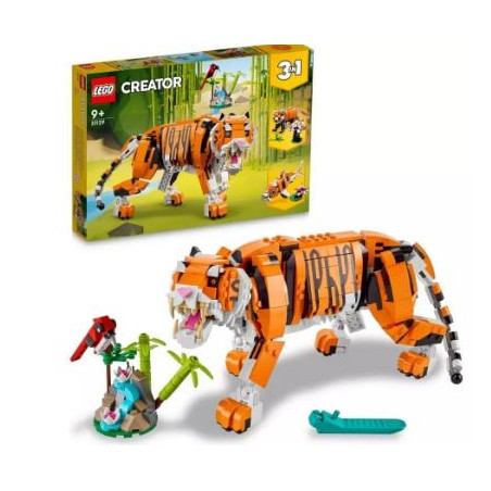 Lego creator - maesta' la tigre 3 in 1 arancione/nero [31129]
