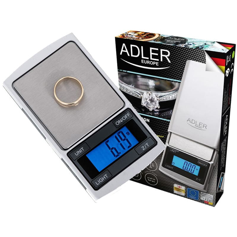 Bilancia di precisione adler 100g/1g argento [ad 3168]