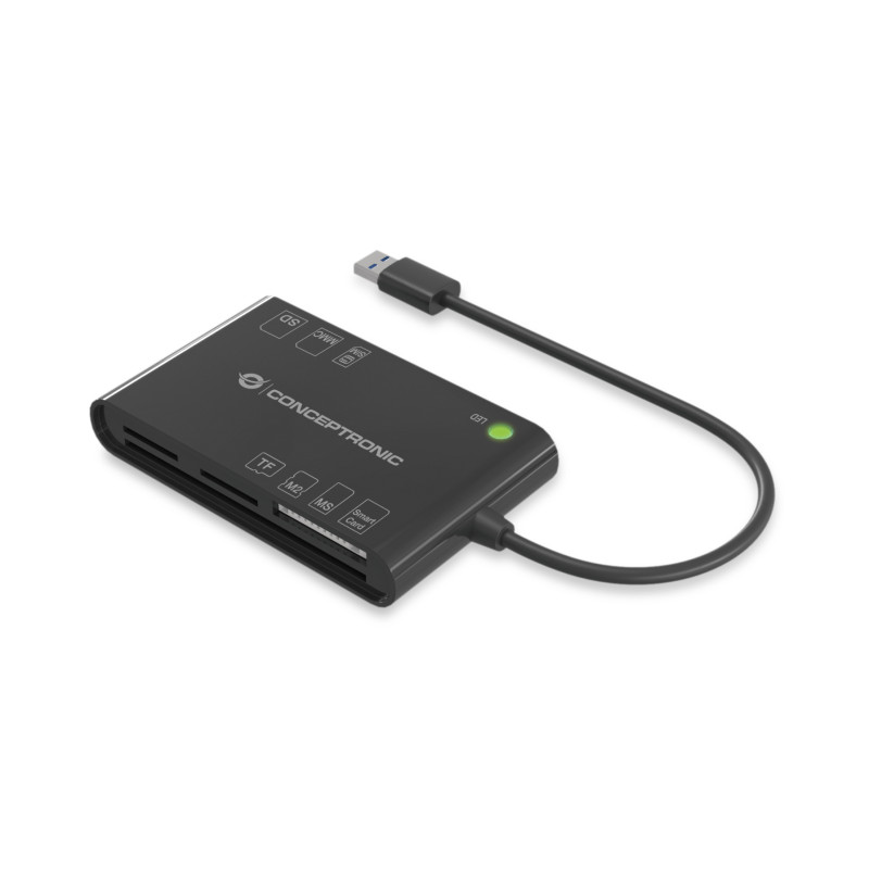 Lettore di smart card conceptronic usb 3.2/3.1 nero [bian01b]
