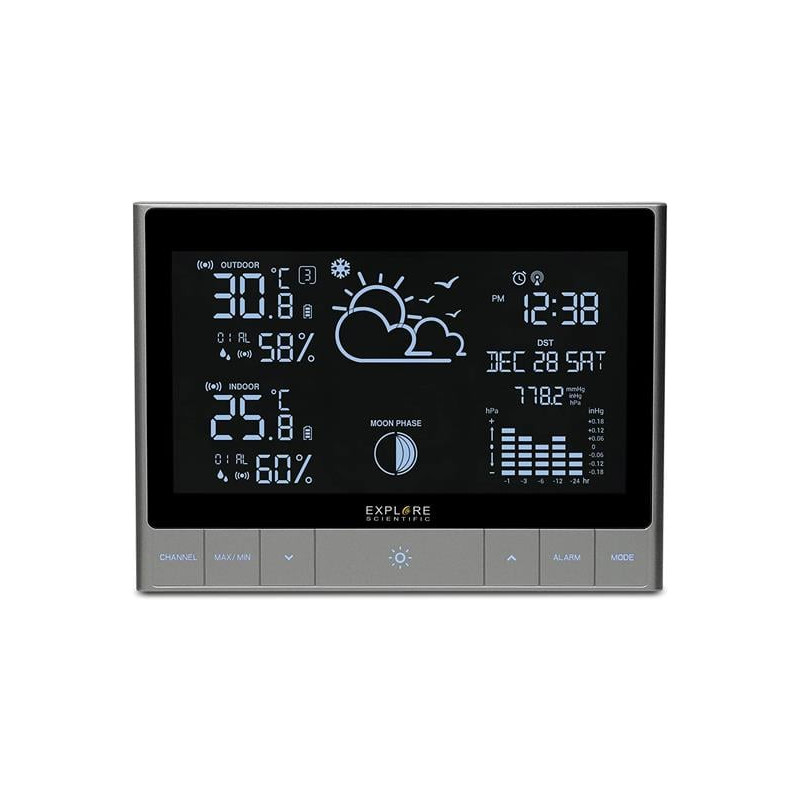 Stazione meteorologica barometro explore scientific wireless 3canali