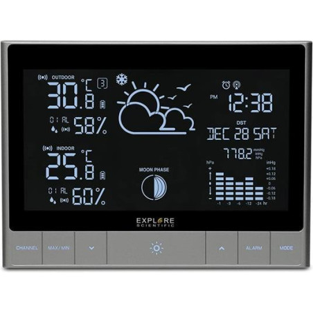 Stazione meteorologica barometro explore scientific wireless 3canali