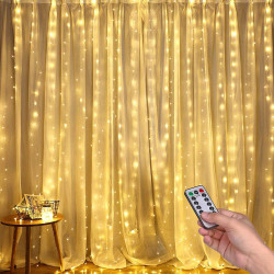 Tenda natalizia luminosa goobay 300 led e telecomando