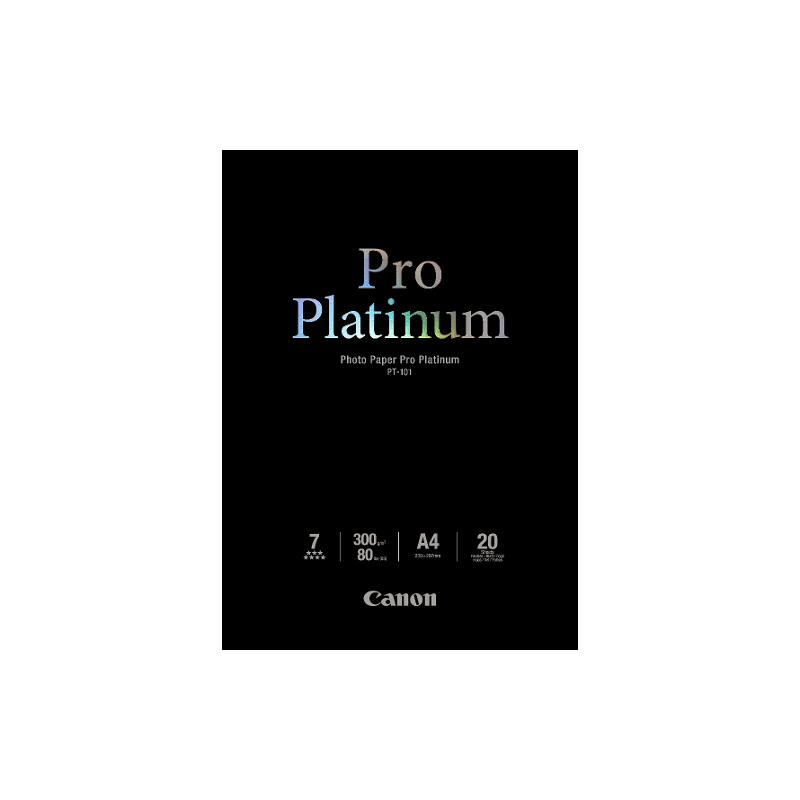 Carta fotografica canon pro platinum pt-101 210x297mm a4 20fogli