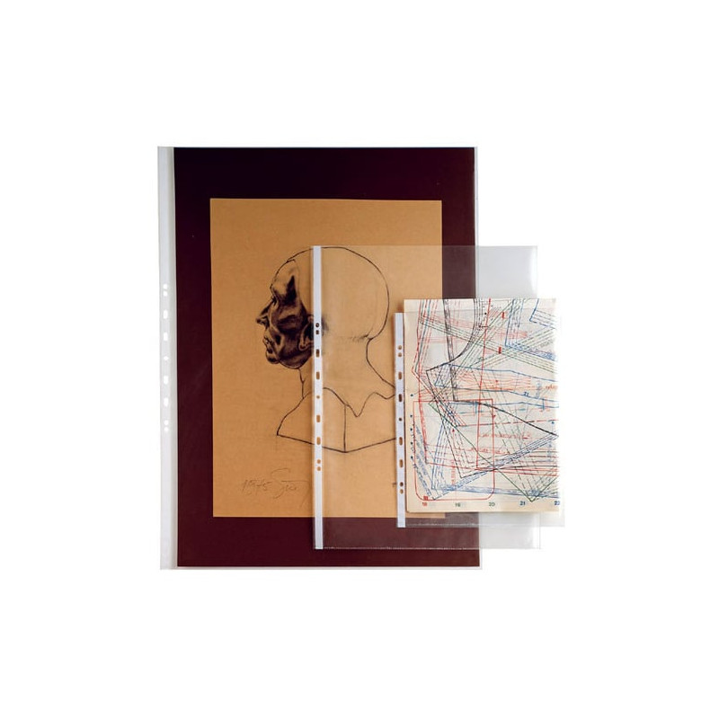 Buste trasparenti forate sei rota 10 pz. 50x70-150 lisce [665015]