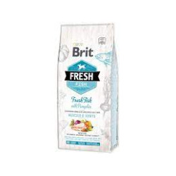 Mangime secco brit fresh pesce con zucca per cane adulti 12kg