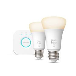 Lampadine philips hue e27 2pz. starterset 2x1050lm 75w - white