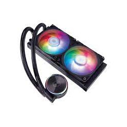 Dissipatore cpu a liquido cooler master pl240 flux rgb 2x 240mm nero