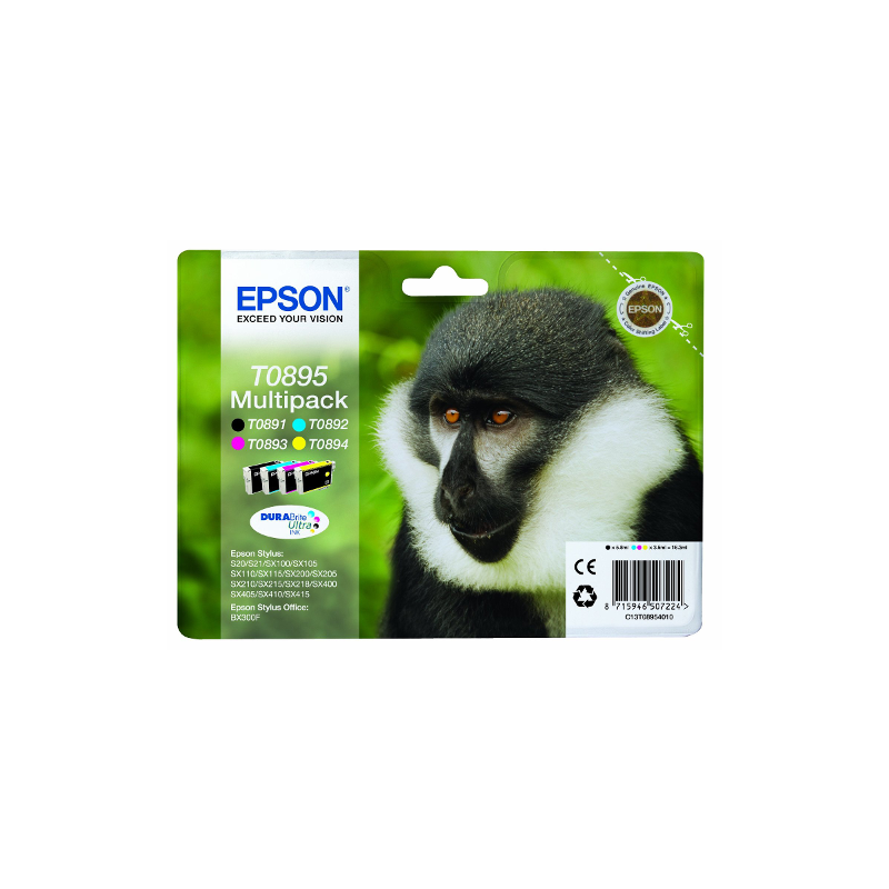 Cartuccia epson multipack 4 cartucce t0895 - nero, ciano, magenta,