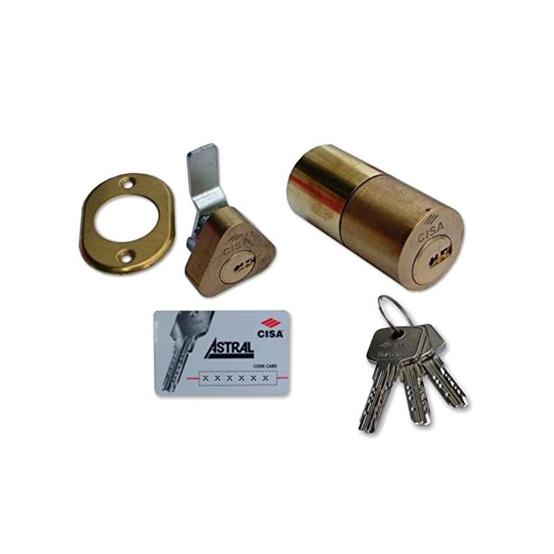 Cilindro cisa coppia ottone nichelato [0a149.00.0.12]