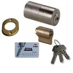 Cilindro cisa coppia ottone nichelato [0a150.00.0.12]