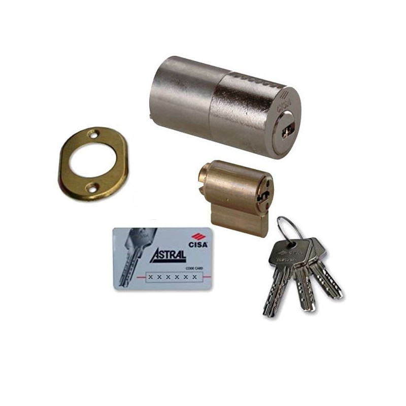 Cilindro cisa coppia ottone nichelato [0a150.00.0.12]