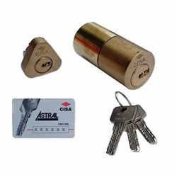 Cilindro cisa coppia ottone nichelato [0a116.00.0.12]