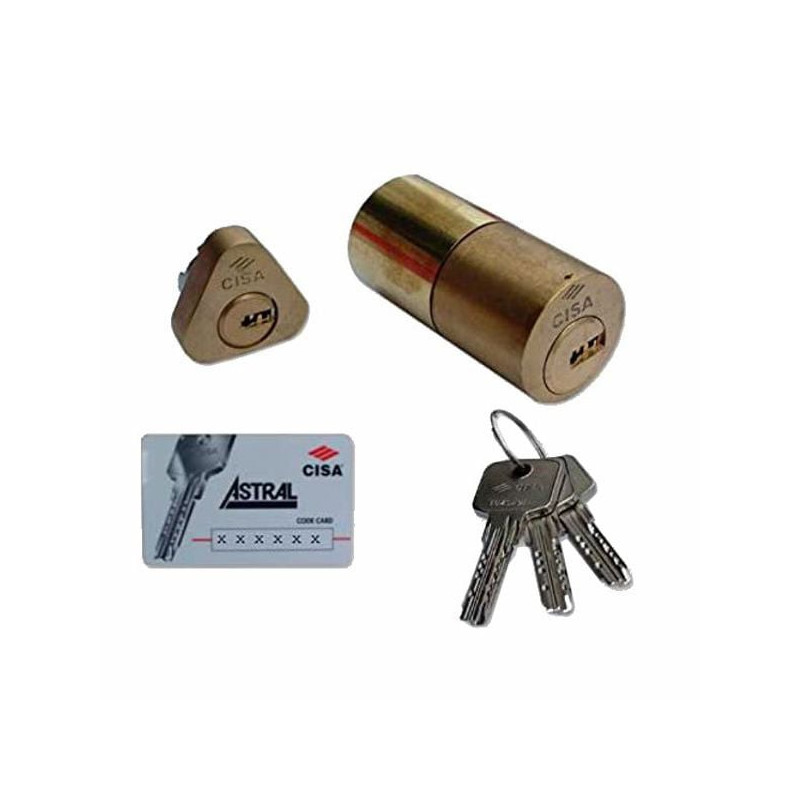 Cilindro cisa coppia ottone nichelato [0a116.00.0.12]