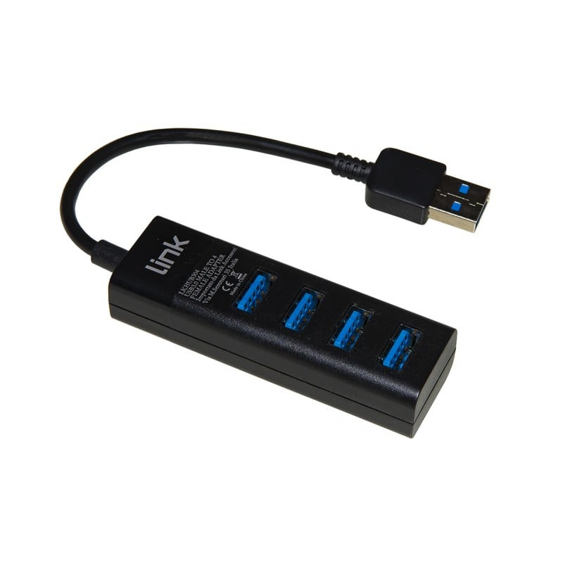Hub usb link 4 porte usb 3.0 con cavo 15cm [lkhub304]