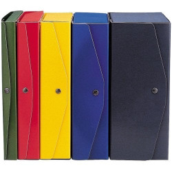 Cartella progetti brefiocart con bottoni dorso 12 25x35cm blu scuro