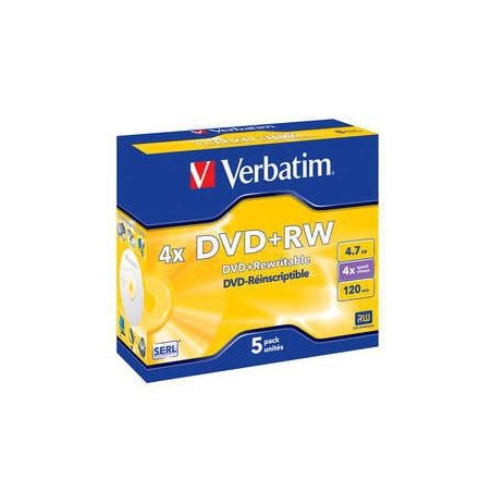 Confezione dvd+rw vderbatim 4,7 gb pcs [43229]