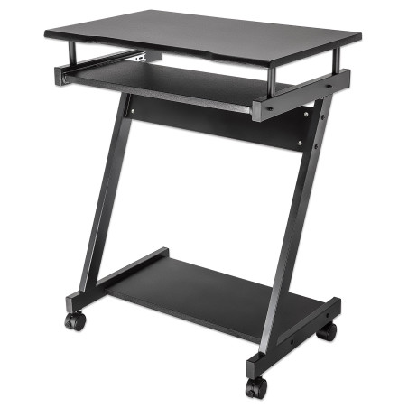 Scrivania compatta techly con ruote e ripiano [ica-tb 935b]