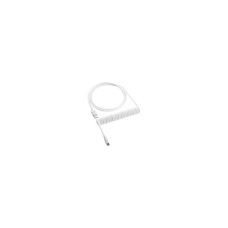Cavo a spirale per tastiera cablemod usb-a/usb-c 1.50m bianco