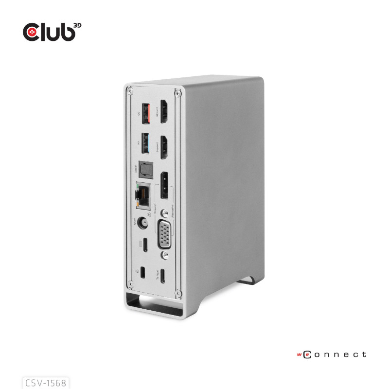 Docking station club-3d docking usb-c tripla dp /120w [csv-1568]