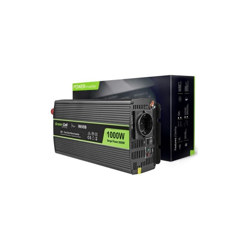 Alimentatore auto green cell inv09 1000w nero [inv09]